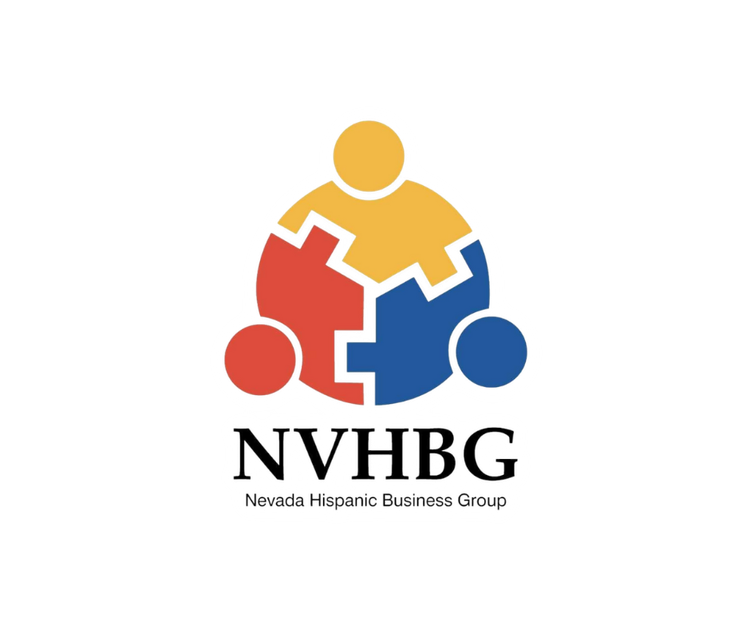 The logo for nvhbg is a group of people sitting around each other.