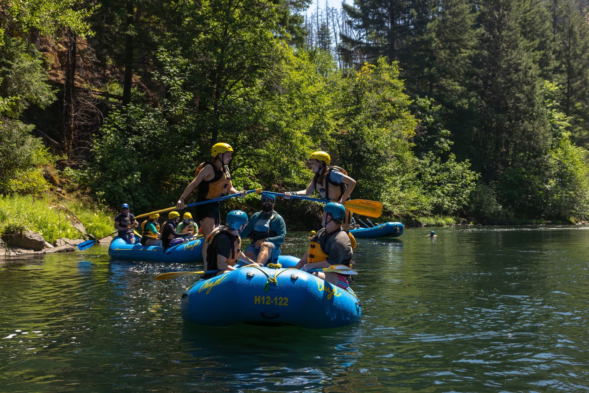 The North Umpqua River provides exciting, full-day river trips for adventurous beginners and experienced river rafters.