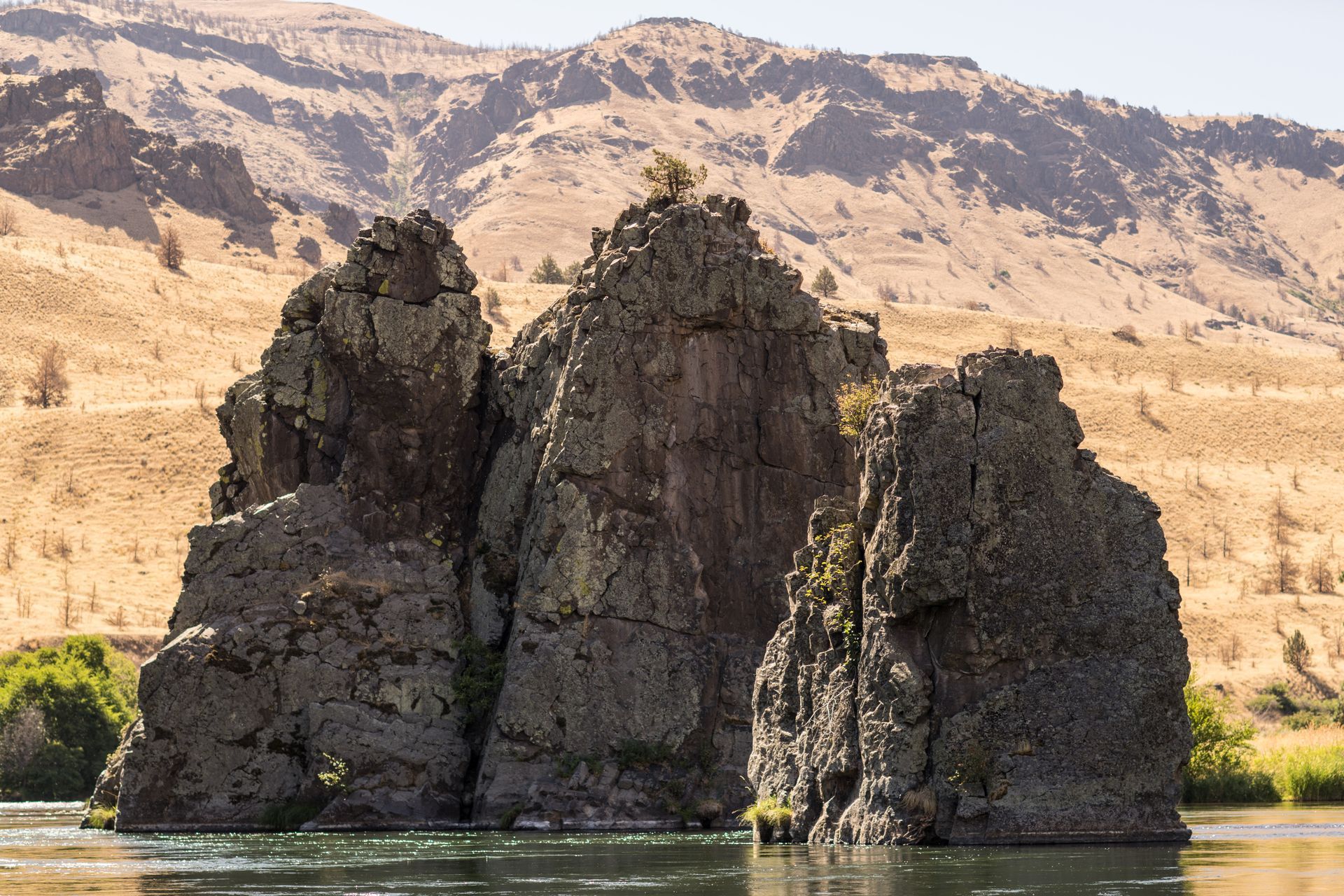 Dramatic cliffs and rock formations define the John Day River.