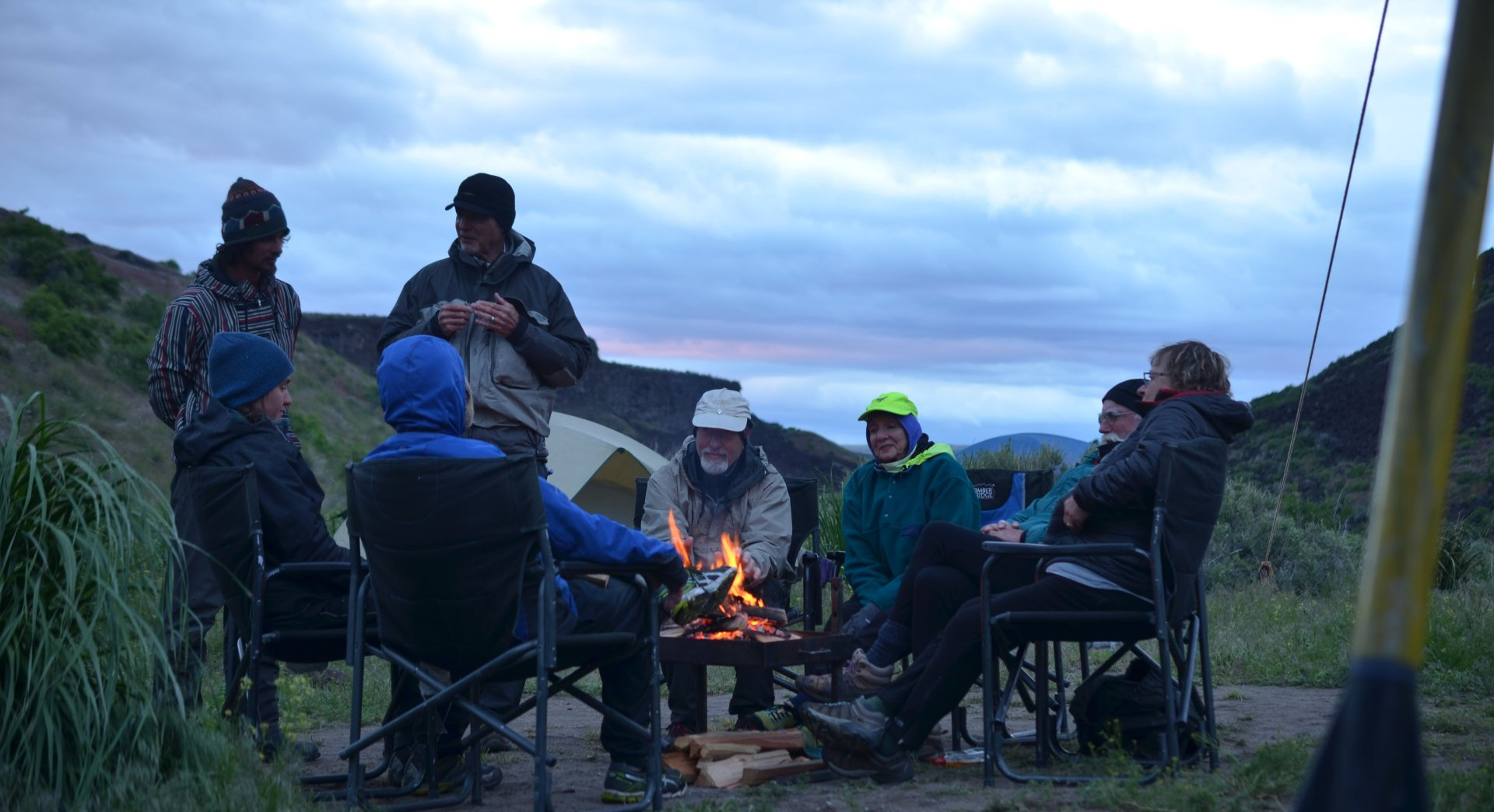 In case of colder weather, we provide our guests with appropriate outwear at Ouzel Outfitters.