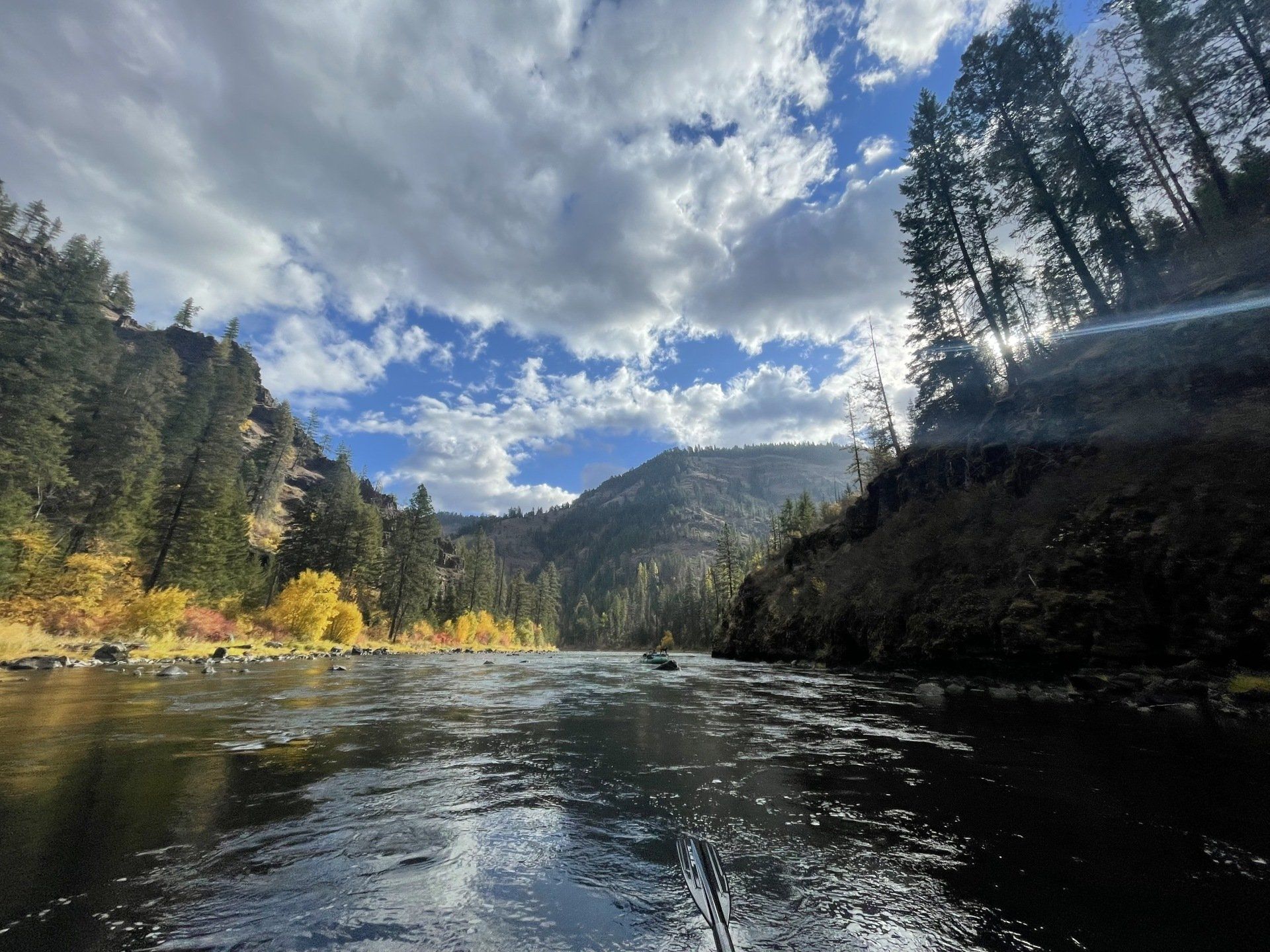 Calmer waters on the Grand Ronde River. 