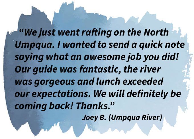 Quote about the Umpqua from Joey B