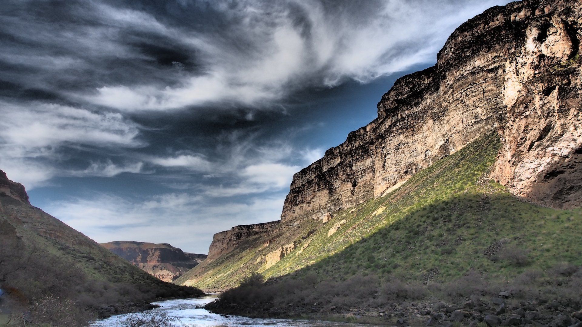 Dramatic clouds above the Owyhee River Canyon in Easter Oregon. 