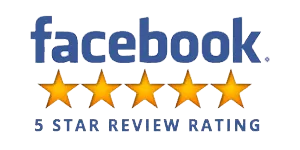 A facebook logo with five stars on it