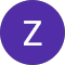 The letter z is in a purple circle on a white background.