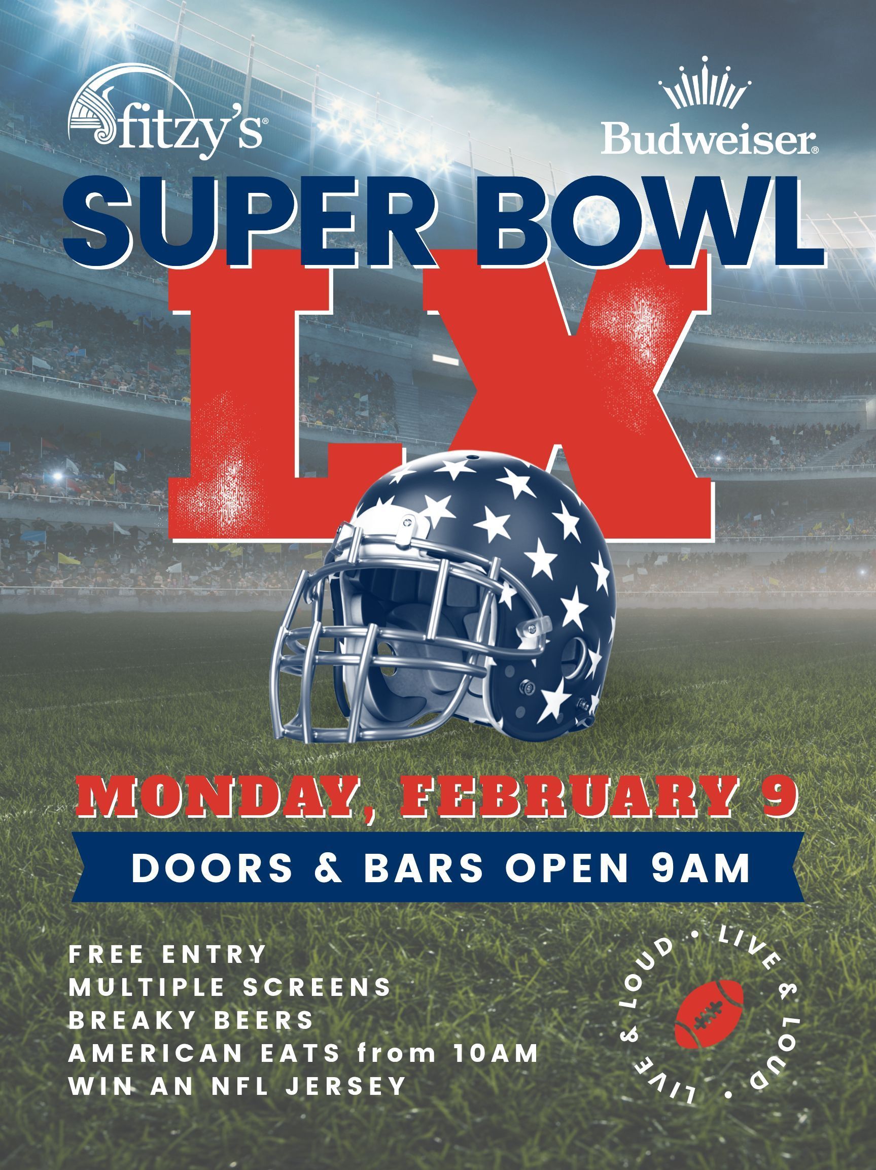 A poster for the super bowl lvii on february 12
