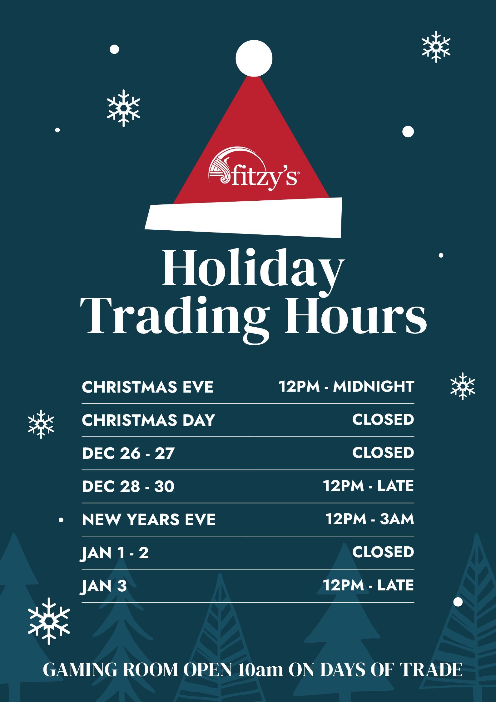 Festive Season Trading Hours 2022