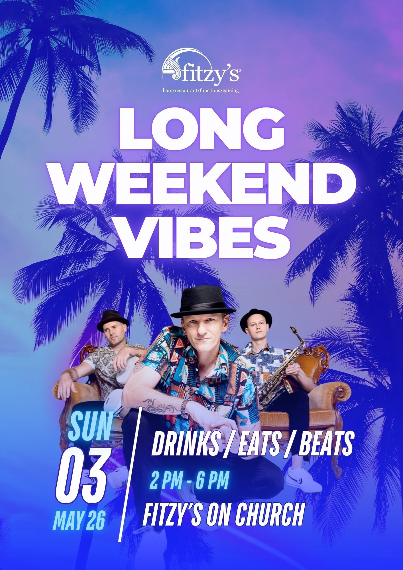 A party ad: Pineapple with sunglasses, text 