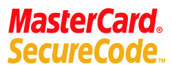 A red and yellow logo for mastercard securecode
