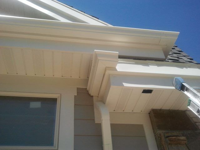 White New Gutters — Newly Installed Siding  in West Valley City, UT