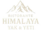 Logo per il Ristorante Himalaya: immagine di una montagna sopra il testo, 