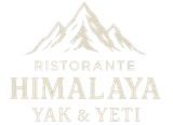 Logo per il Ristorante Himalaya: immagine di una montagna sopra il testo, 