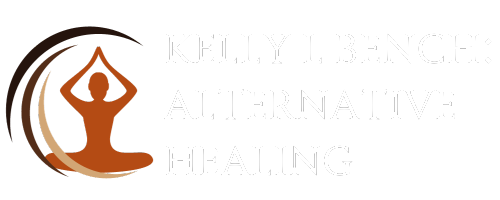 A logo for a yoga studio with a person in a lotus position.