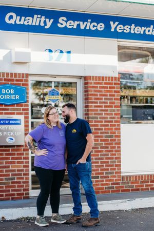 mechanics standing in shop | Bob and Sons Automotive