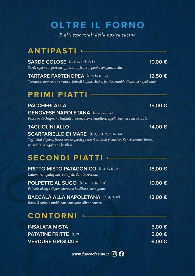 A dark blue menu titled 