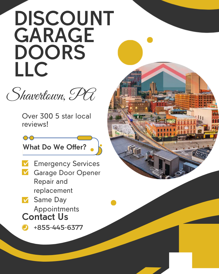 Homepage for discount garage doors llc advertising garage door repairs services and installation and