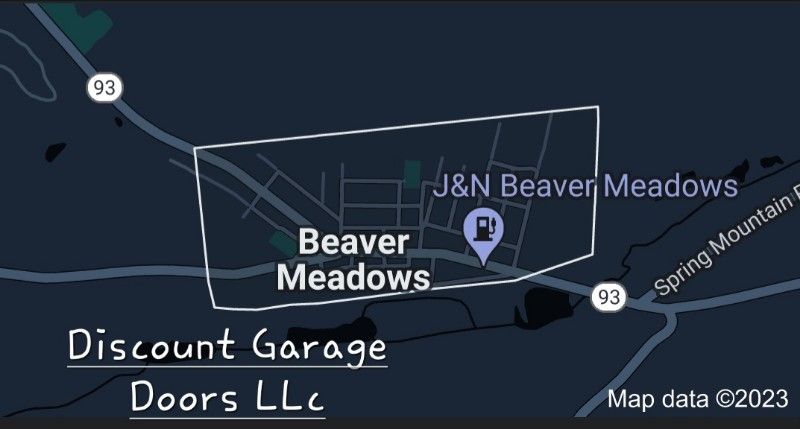 Ariel map of beaver meadows pa. a serving area of discountgaragedoorsllc.com