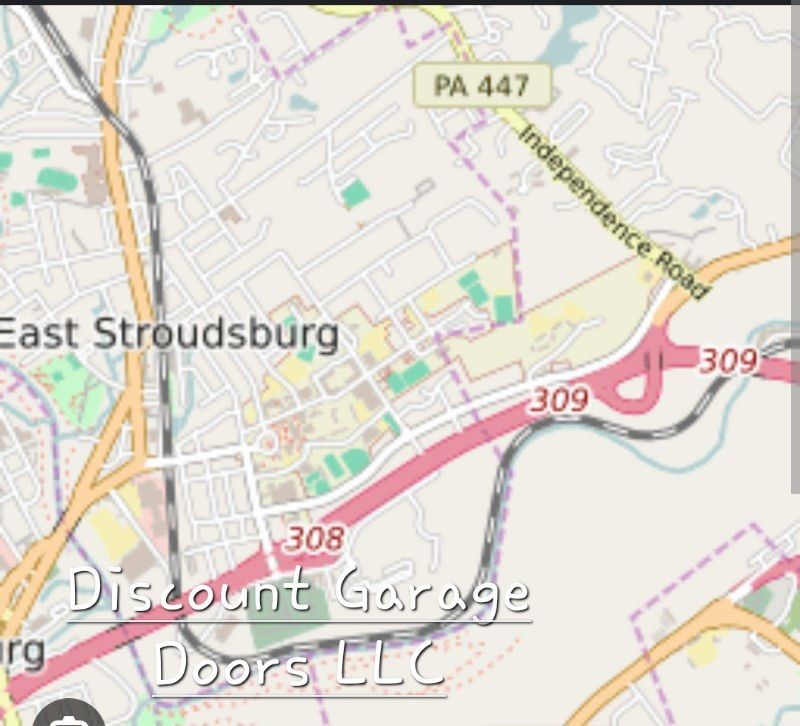 ariel map of east stroudsburg PA. serving area for garage door repair company-discount garage doors