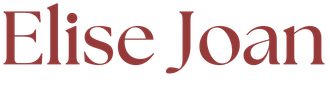 The name elise joan is written in red on a white background