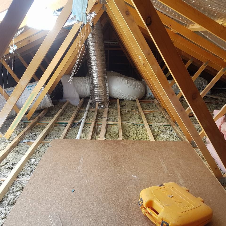 An Attic With A Yellow Case On The Floor – Horsham, VIC - ALK Property Maintenance