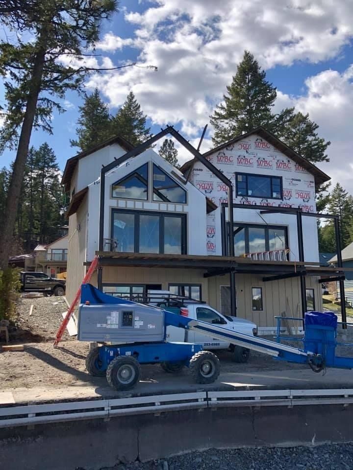 A Welder Working On A Steel Column — Kalispell, MT — The Welding Shop