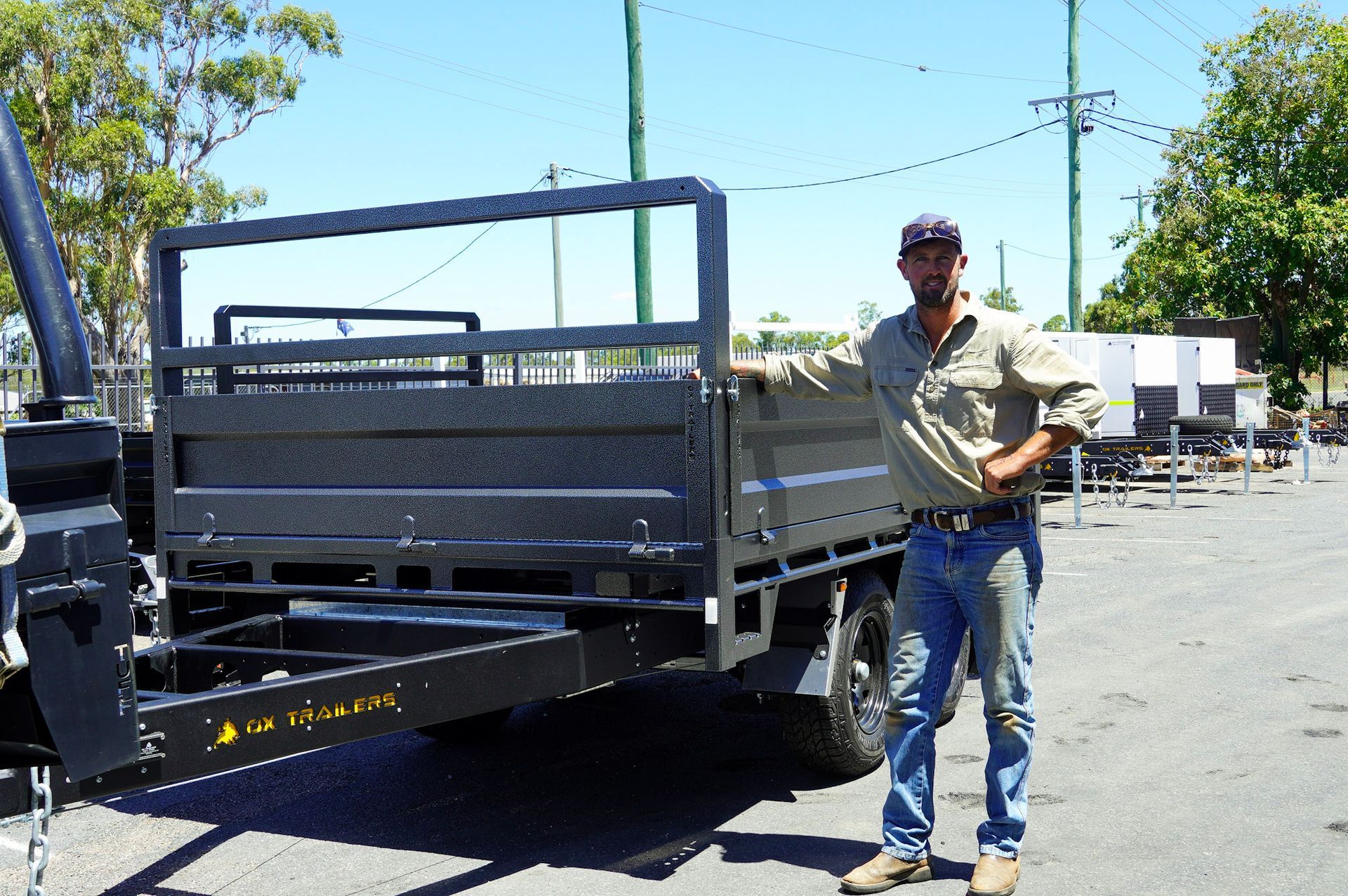 Stuart Howell with his Tipper Trailer