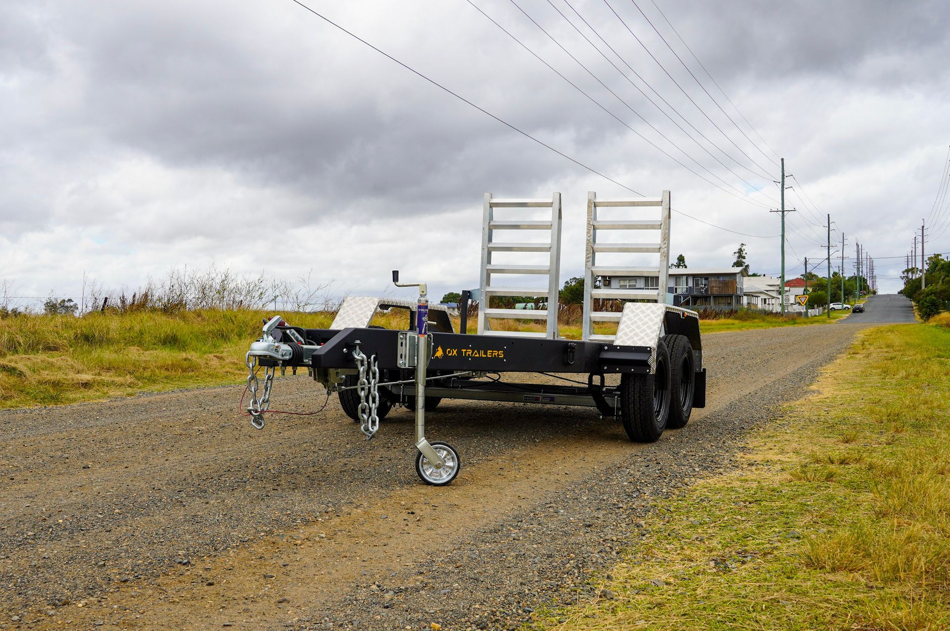 Standard Plant Trailer with Excavator.