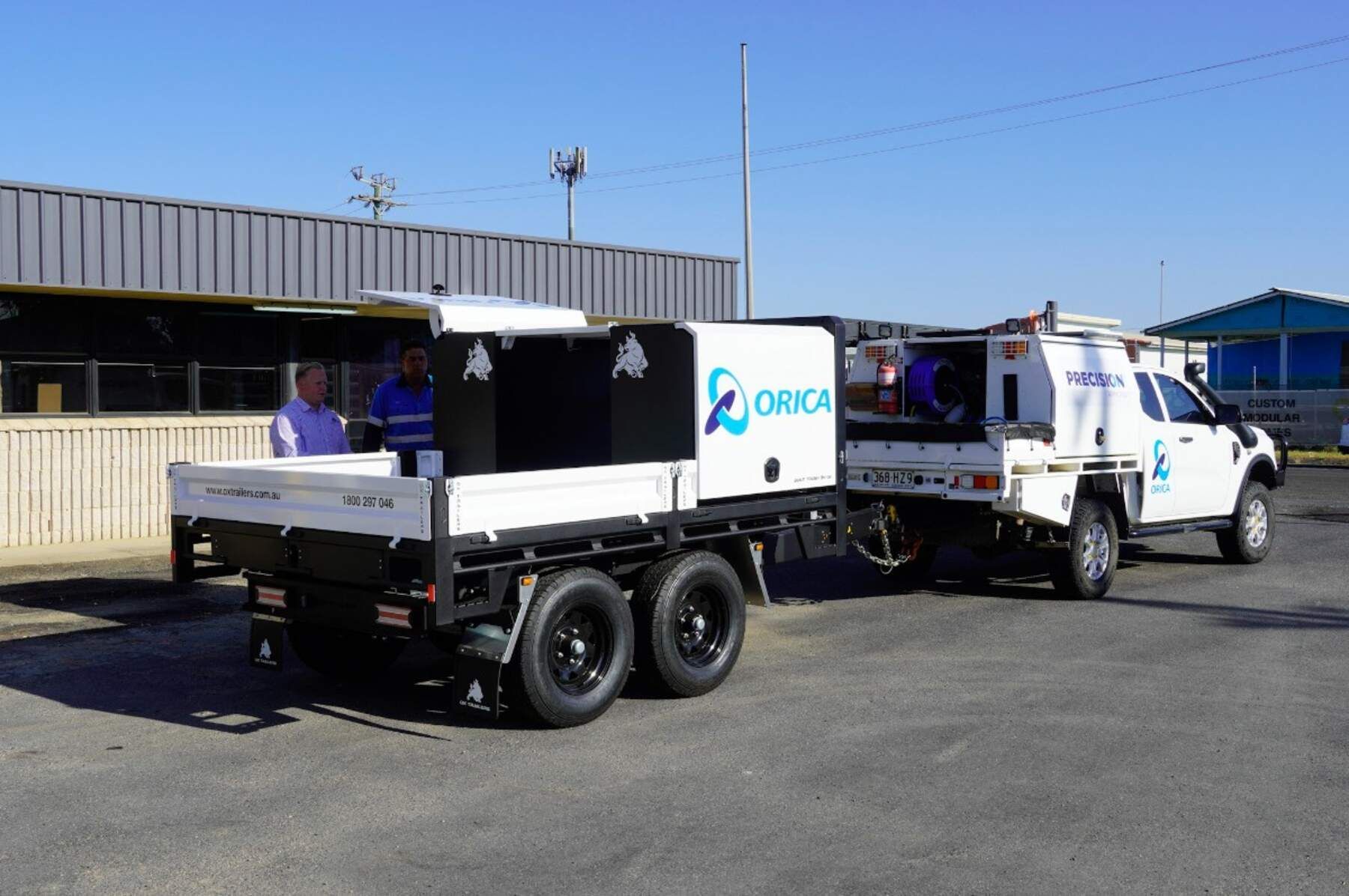 Cruisemaster DO45 coupling on the 4.5-tonne rated chassis of an ox trailer built for the construction industry.