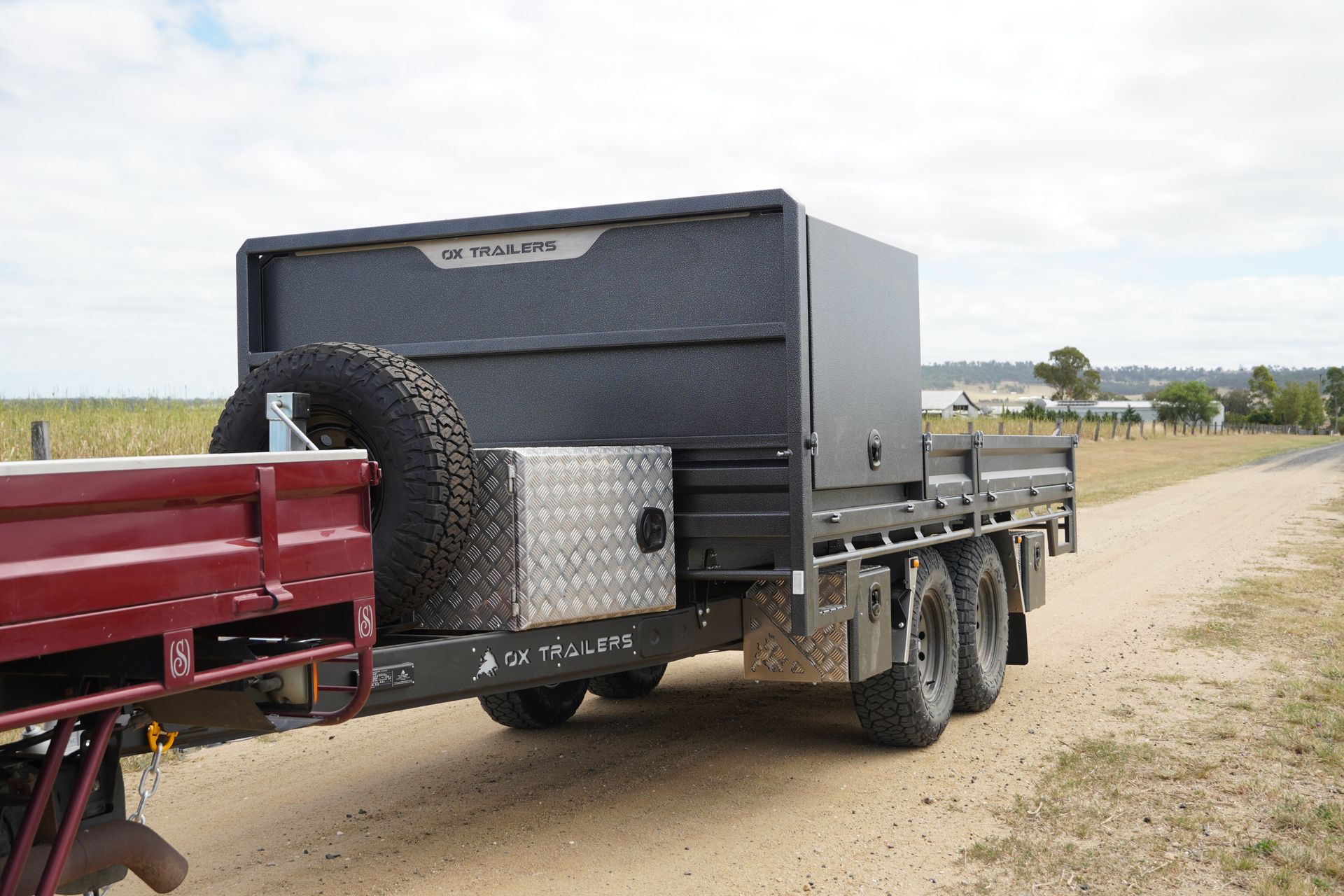 The headboard of Tom Clarke's Flat Top trailer. 