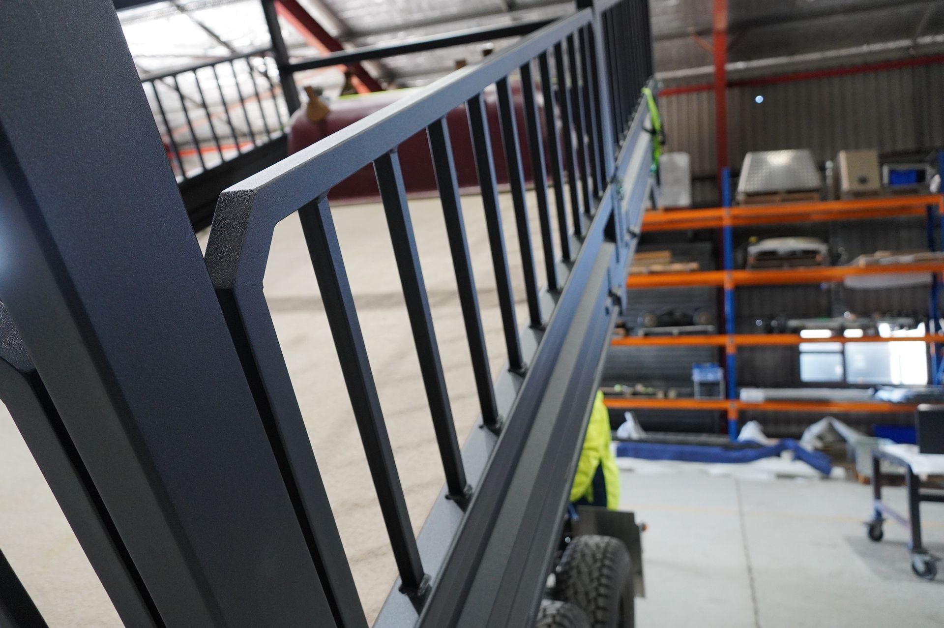 The underbody toolbox of Mat Andersons Rear tipper trailer.