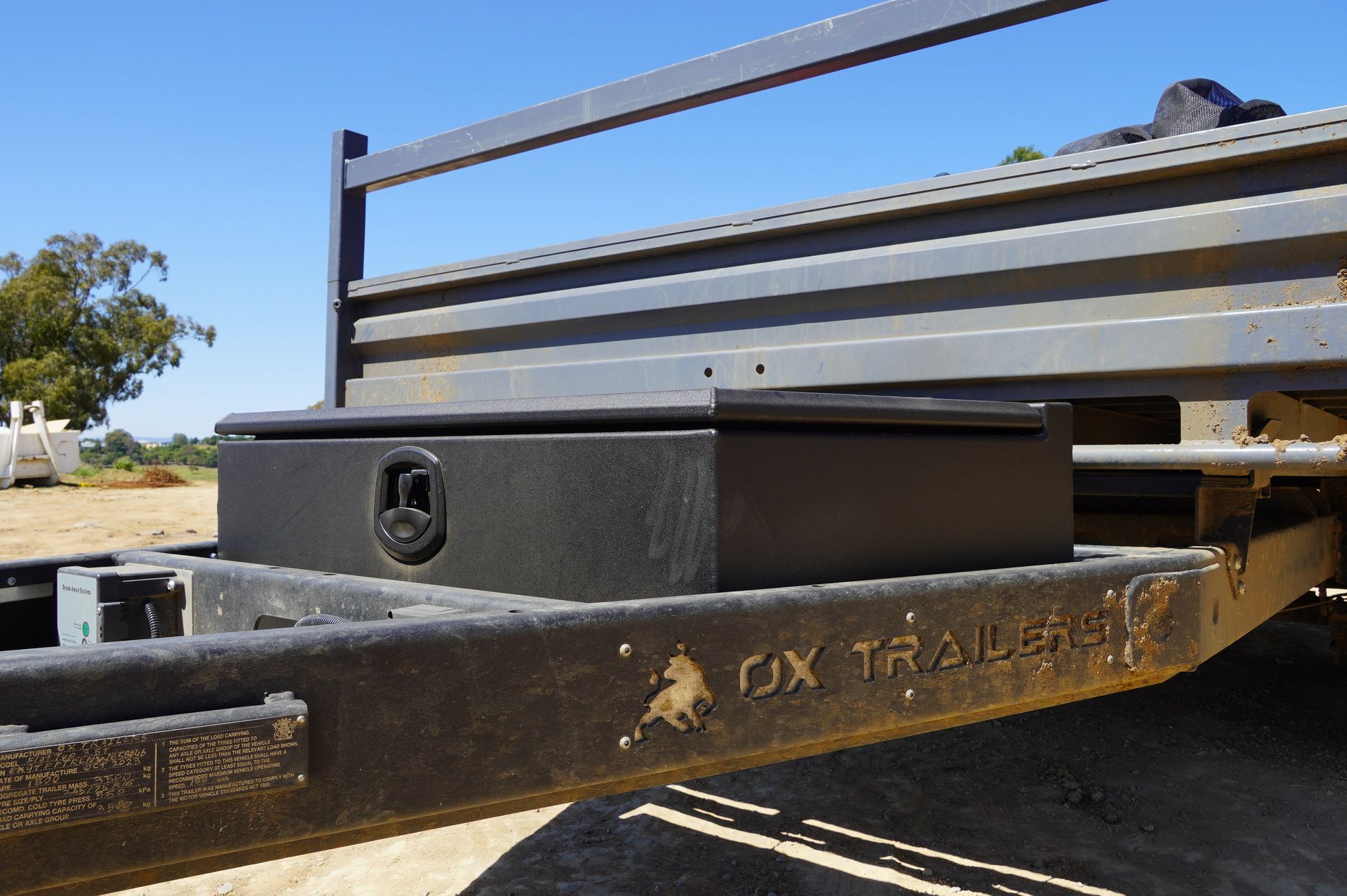 The drawbar toolbox of Hughes Elite rear tipper