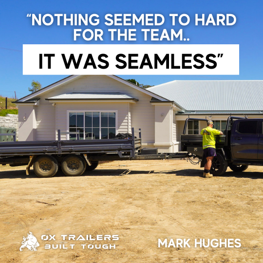 Mark Hughes with his Rear Tipper Trailer