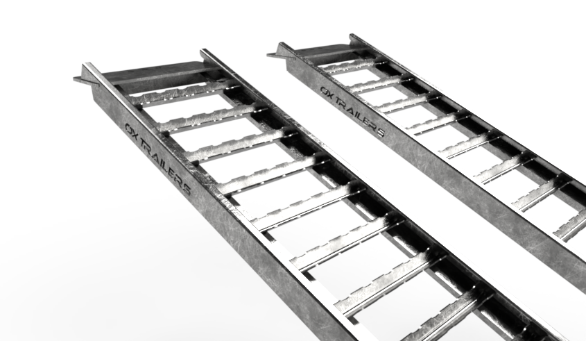 2500kg Steel Ramps for Ox Trailers Tipper Trailer
