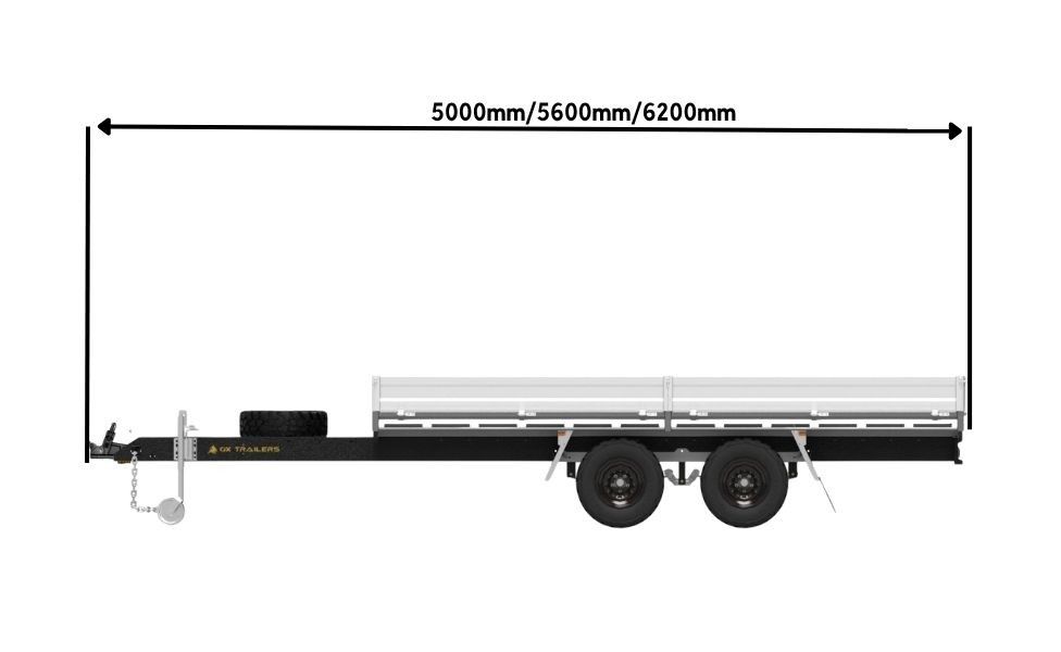 the full length of an ox trade series flat top trailer