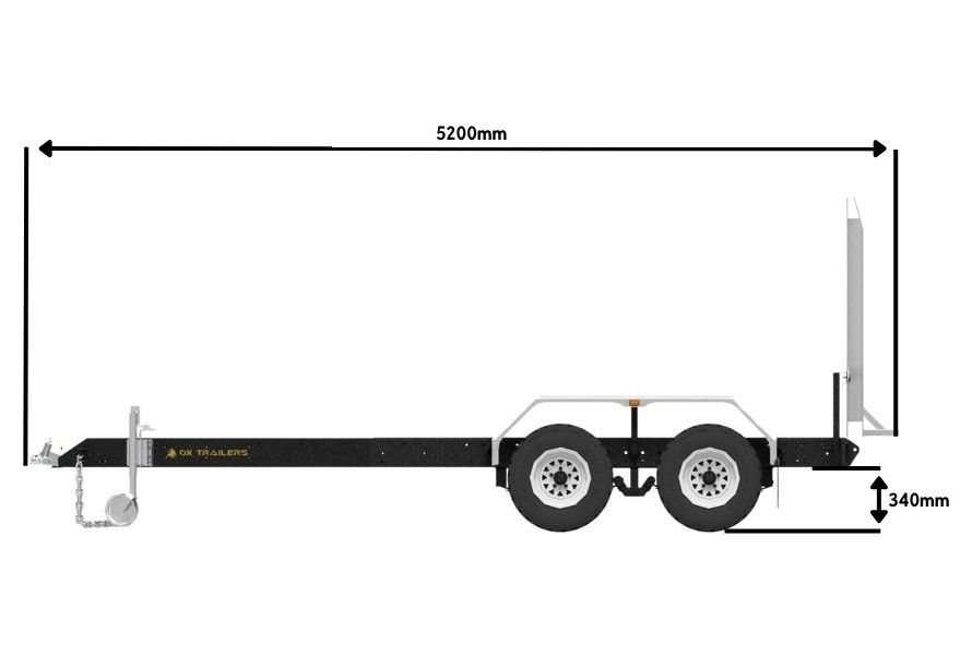 external length of an ox trade series plant trailer