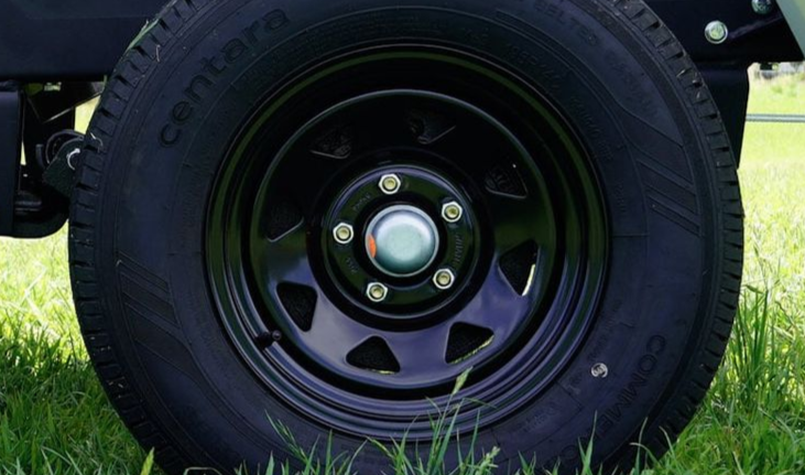 Dual row taper roller bearings on an ox trailer