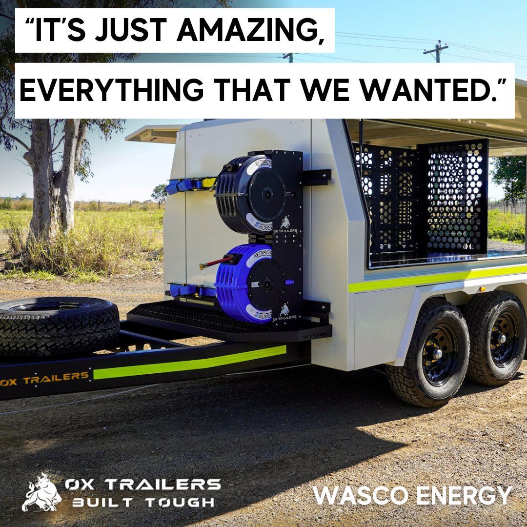 Heavy-duty custom service trailer for wasco energy australia described to be amazing and just what the team wanted.