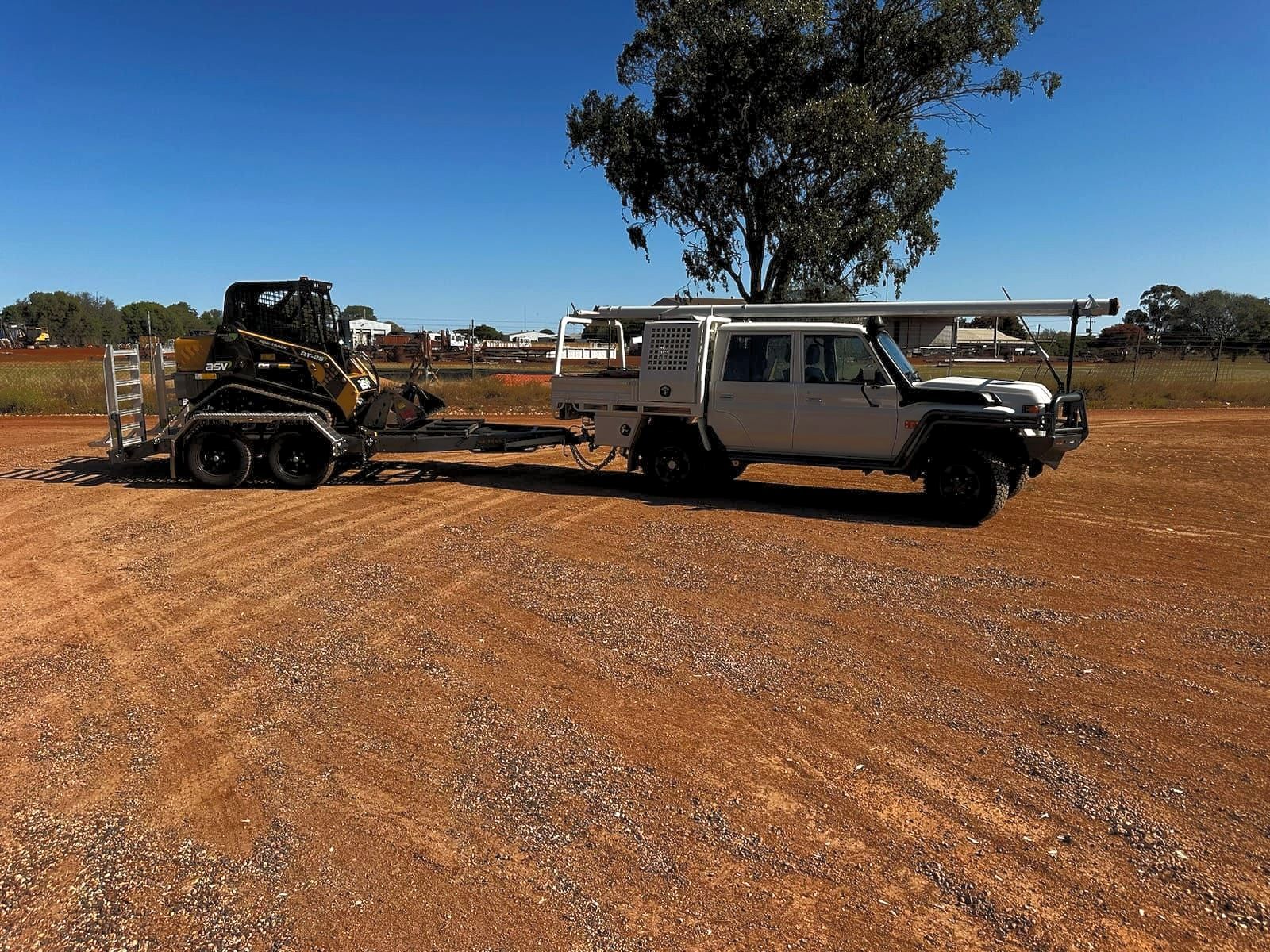 Dan Carmody's plant trailer in rural Queensland.