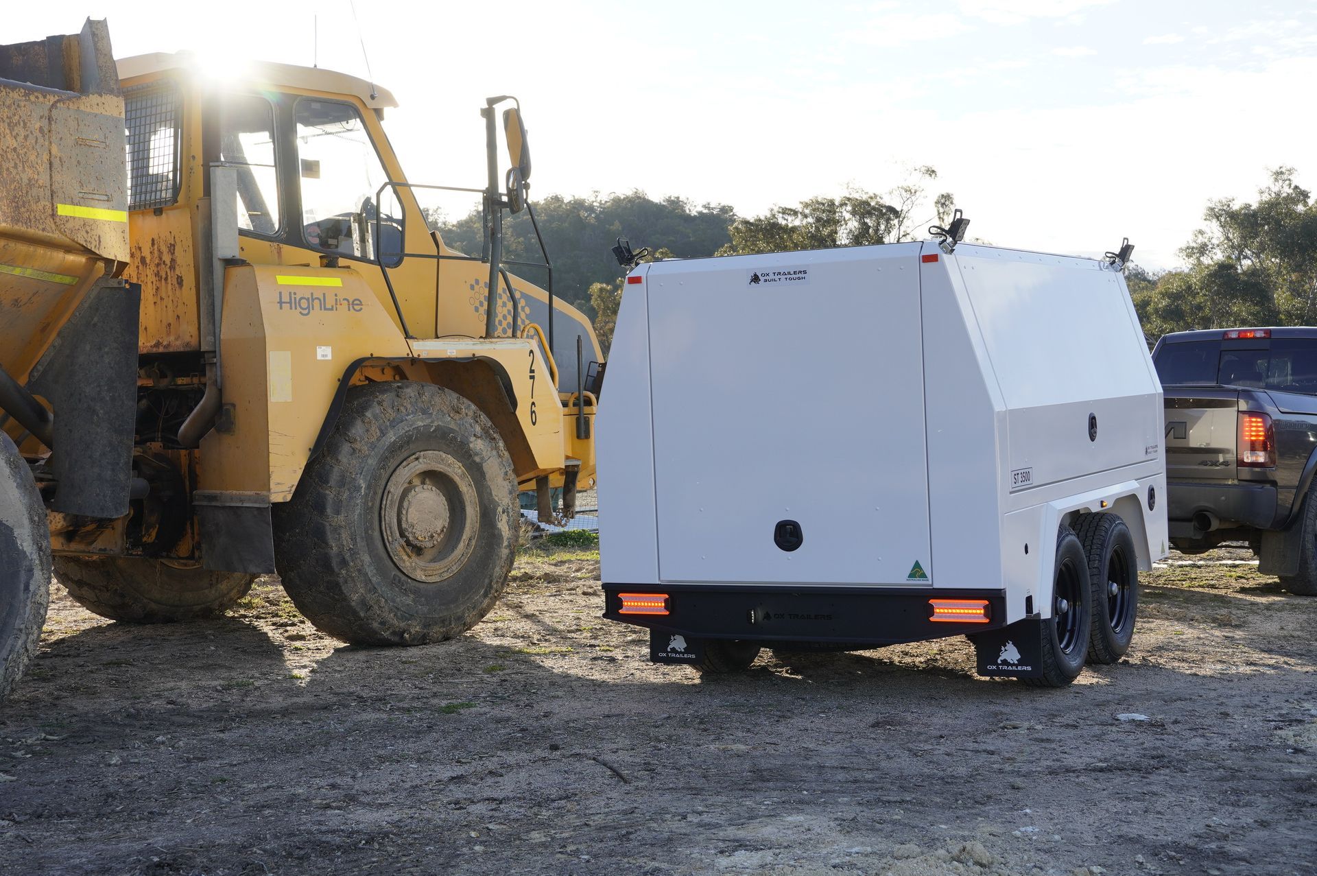 The full view of the ox service trailer.