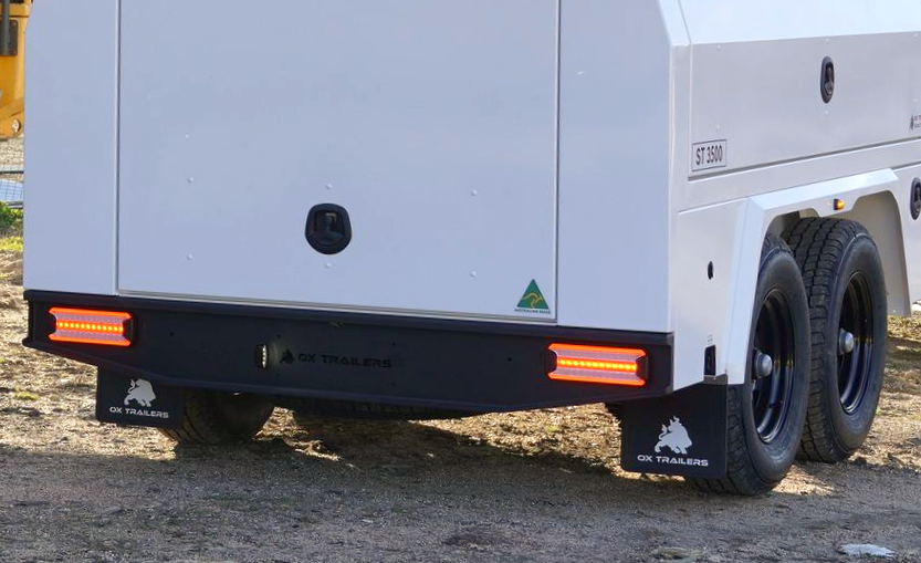 durable and water tight led lights of ox trailers rear tail light channel of service trailer.