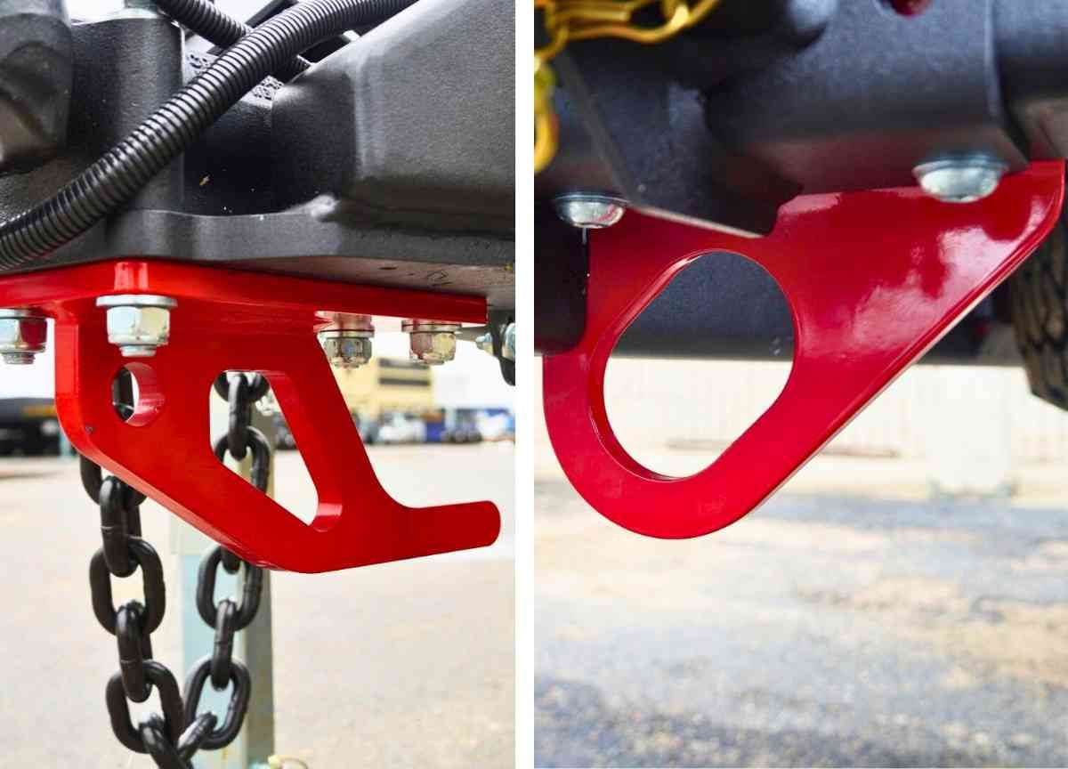 Front and Rear Recovery Points for Flat Top Trailer and Tipping trailer.