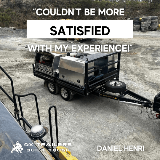 Mobile welder trailer for Henri diesel repairs.