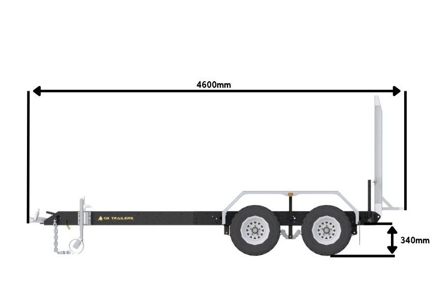 external length of an ox base series plant trailer
