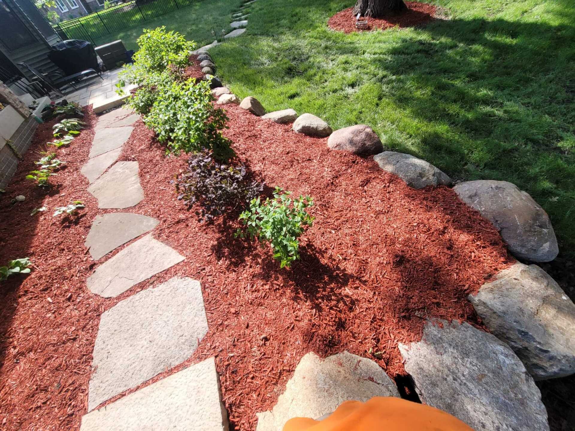 Plant Bed on Backyard – Huxley, IA – Pitts Lawn & Tree