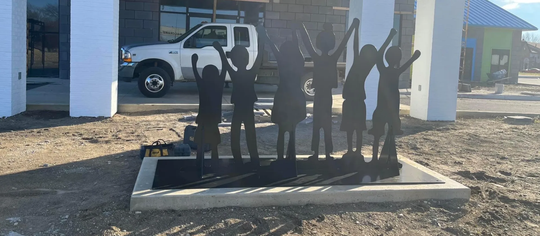 Children Statue — Elwood, IN — Coker Crane