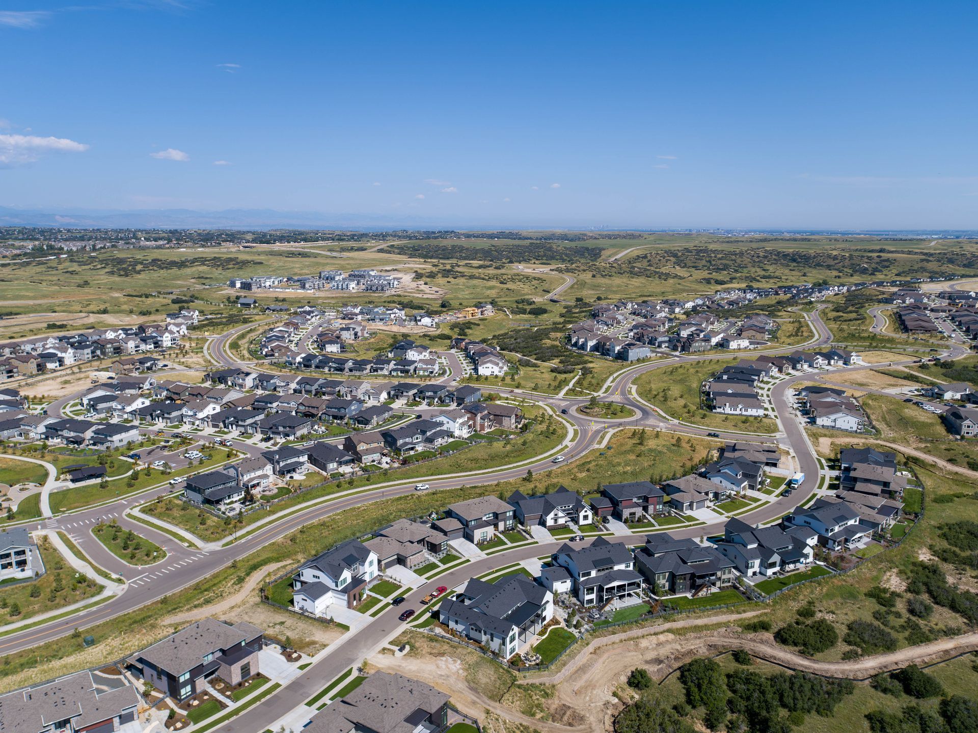 Drone image of master planned community