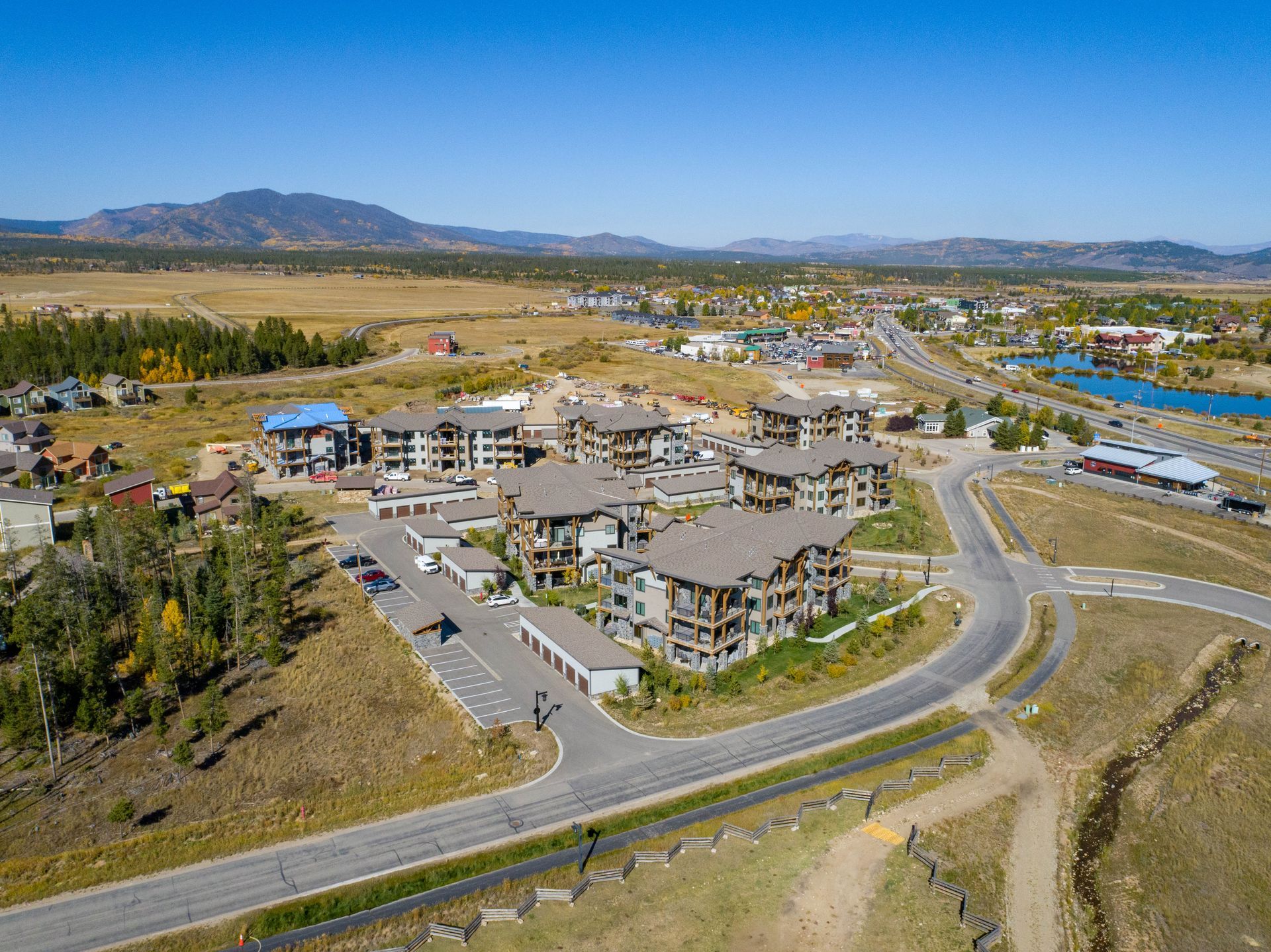 Drone image of master planned community