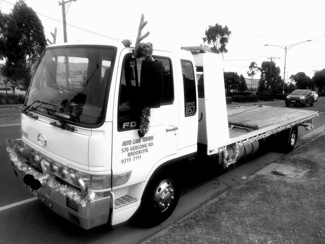 Company Tow Truck Black and White Accent Colour — Brooklyn, Vic — Autocare Towing Pty Ltd
