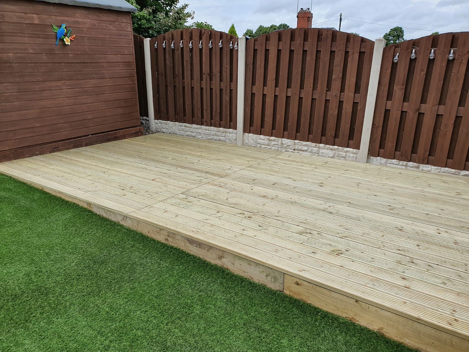 Flat Timber Decking area in Doncaster