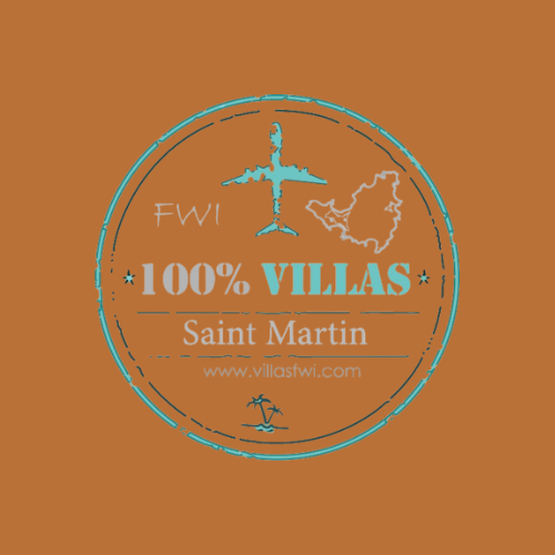 A logo for fwi 100 % villas saint martin
